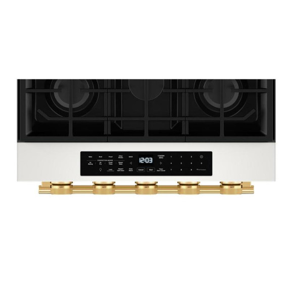 Kitchenaid® 5.0 Cu. Ft. Smart Slide-in Gas Range with Convection Cooking Modes and 2-in-1 Burner KSGS530SPL