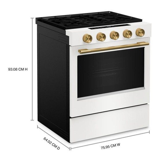 Kitchenaid® 5.0 Cu. Ft. Smart Slide-in Gas Range with Convection Cooking Modes and 2-in-1 Burner KSGS530SPL