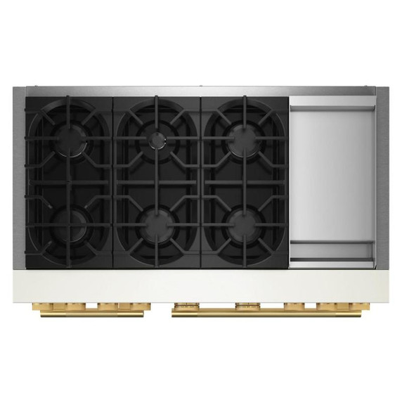 KitchenAid® 48-Inch 6 Burner Commercial-Style Dual Fuel Range with Griddle KFDD948SPL
