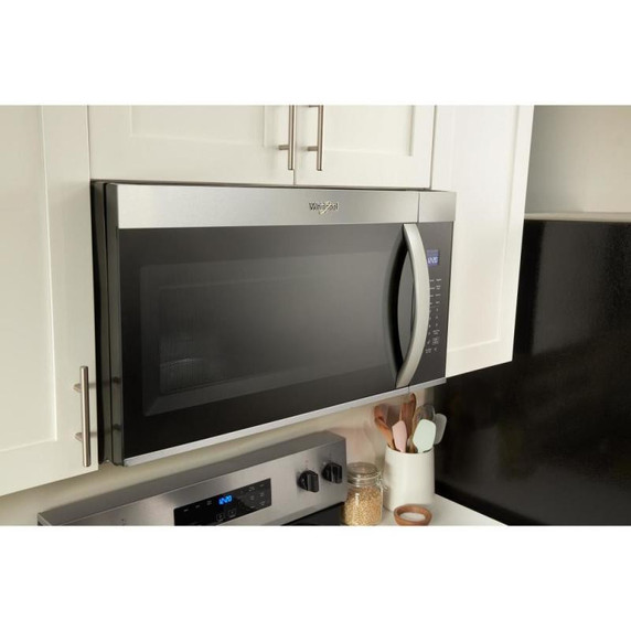 Open Box Whirlpool® 30’ W 1.7 cu. ft Over the range Microwave with 900-Watts Cooking Power YWMMS3130RZ