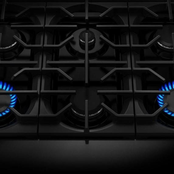 Open Box  KitchenAid® 36-Inch 6 Burner Commercial-Style Gas Range with No Preheat Air Fry Mode KFGS936SSS