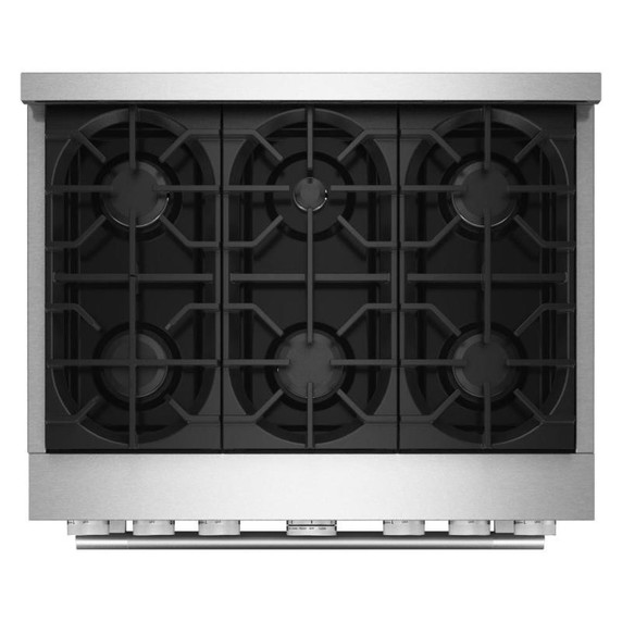 Open Box  KitchenAid® 36-Inch 6 Burner Commercial-Style Gas Range with No Preheat Air Fry Mode KFGS936SSS