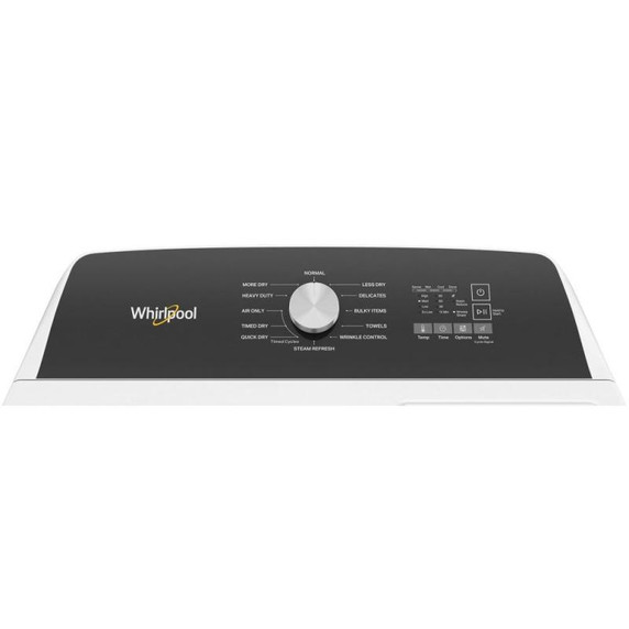 Open Box  Whirlpool® 7.0 Cu. Ft. Top Load Electric Moisture Sensing Dryer with Steam YWED5050LW