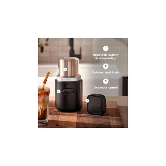 KitchenAid Go™ Cordless Blade Coffee Grinder - battery sold separately KBGR100BM