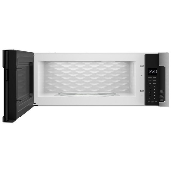 *Open box of Whirlpool® 1.1 cu. ft. Low Profile Microwave Hood Combination YWML55011HS