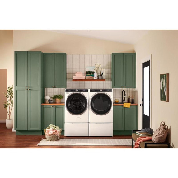 Open Box Whirlpool® 5.8 cu. ft. I.E.C. Smart Front Load ENERGY STAR® Certified Washer with FreshFlow™ Vent System and Intelligent Wash WFW6720RW
