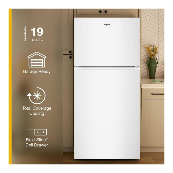 Open Box Whirlpool® 30-inch Wide Top Freezer Refrigerator with Total Coverage Cooling - 19 Cu. Ft. WRTX5419SW
