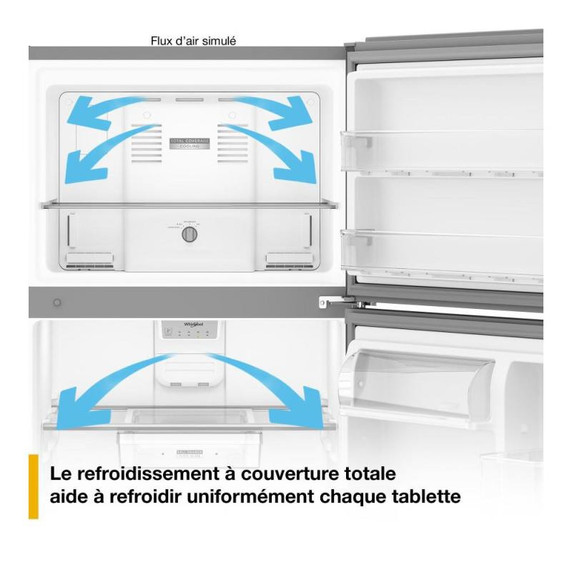 Open Box Whirlpool® 30-inch Wide Top Freezer Refrigerator with Total Coverage Cooling - 19 Cu. Ft. WRTX5419SZ