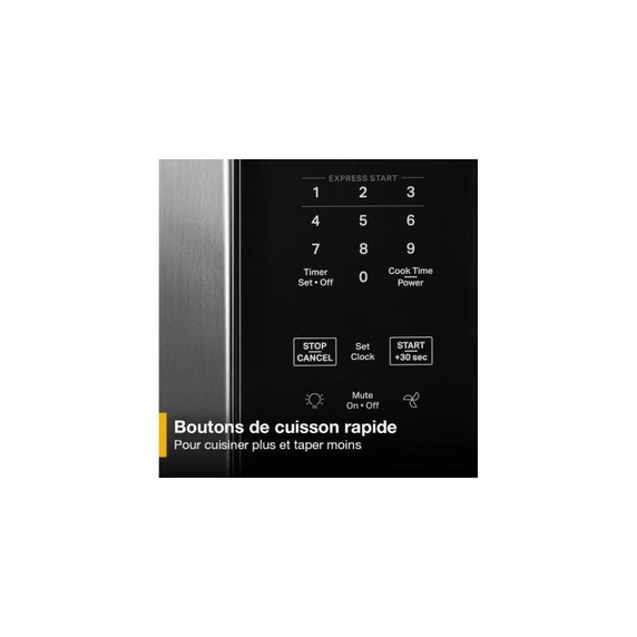 **Open Box Whirlpool® 30’ W 1.7 cu. ft Over the range Microwave with 900-Watts Cooking Power YWMMS3130RZ