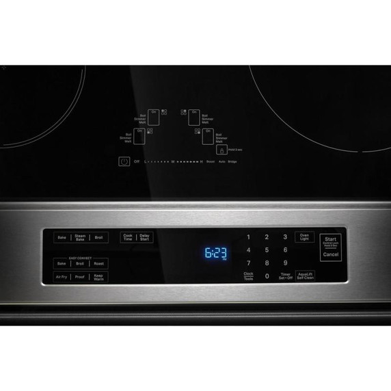 Open Box Kitchenaid® 30-Inch 4-Element Induction Slide-In Convection Range with Air Fry KSIS730PSS