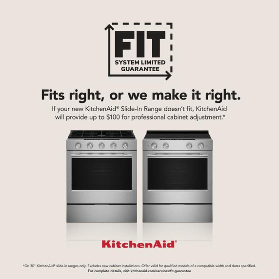 Open Box Kitchenaid® 30-Inch 4-Element Induction Slide-In Convection Range with Air Fry KSIS730PSS