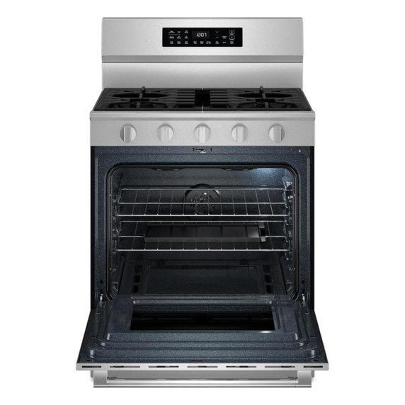 Maytag® 30-Inch Wide Freestanding Gas Range with Grill Mode and No Preheat Air Fry - 5.0 Cu. Ft. MFGS7030SZ