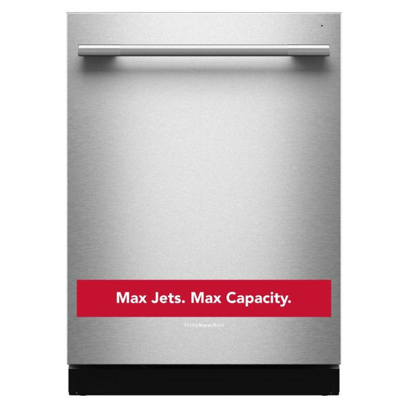Kitchenaid® 360° Max Jets™ Third Rack Dishwasher with Stemware Shield and Stemware Clips, 44 dBA KDTS434SPS