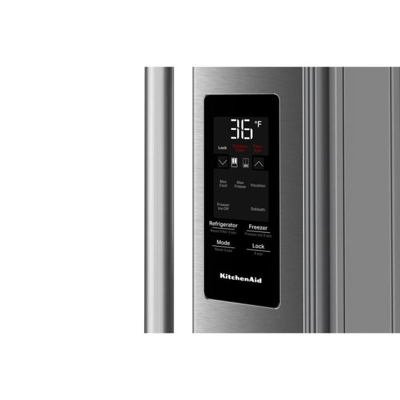 OPEN BOX Kitchenaid® 31 cu. ft. French Door Refrigerator with Interior Water and Ice KRFF336SPS