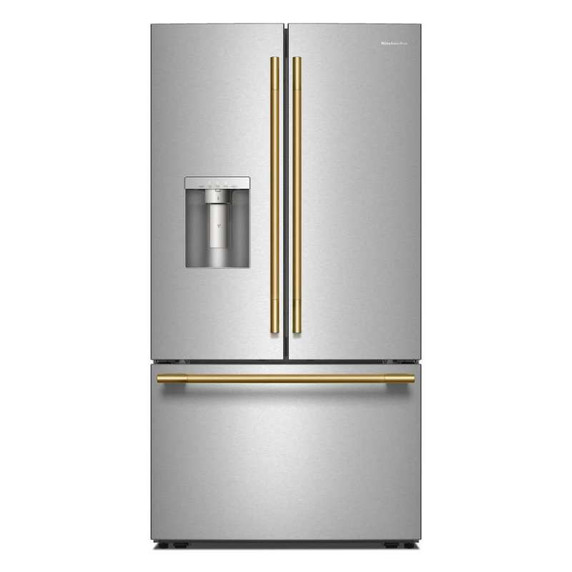 OPEN BOX Kitchenaid® 30 cu. ft. French Door Refrigerator with Exterior Water and Ice KRFF436SPS