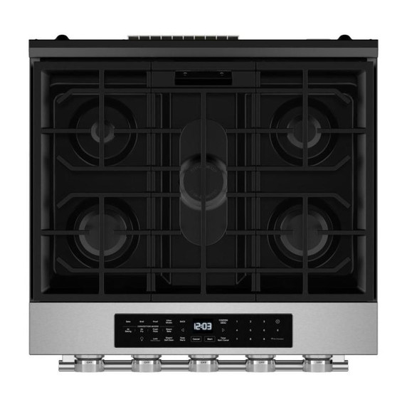 OPEN BOX Kitchenaid® 5.0 Cu. Ft. Smart Slide-in Gas Range with Convection Cooking Modes and 2-in-1 Burner KSGS530SPS