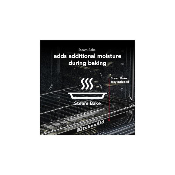 OPEN BOX Kitchenaid® 5.0 Cu. Ft. Smart Slide-in Gas Range with Convection Cooking Modes and 2-in-1 Burner KSGS530SPS