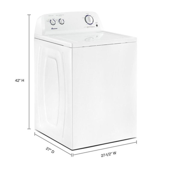OPEN BOX Amana 4.0 cu. ft. Top-Load Washer with Dual Action Agitator NTW4516FW