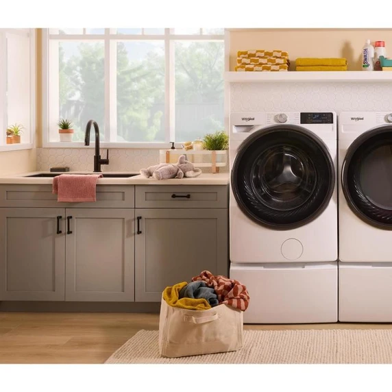 OPEN BOX Whirlpool® 5.2 cu. ft. I.E.C. Smart Front Load ENERGY STAR® Certified Washer with FreshFlow™ Vent System WFW5720RW