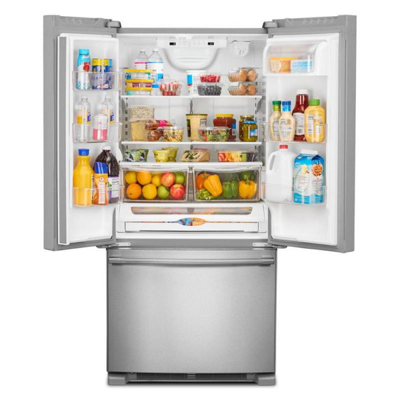 OPEN BOX Maytag® 33-Inch Wide French Door Refrigerator with Water Dispenser - 22 Cu. Ft MRFF5033PZ