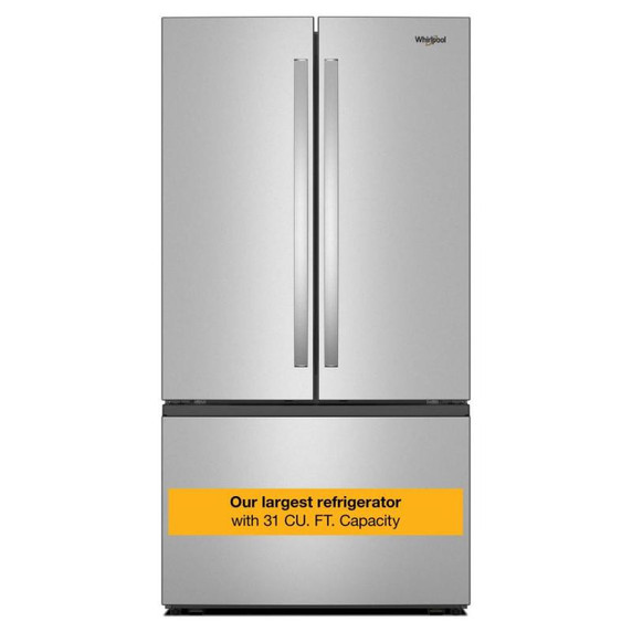 OPEN BOX Whirlpool® 36-Inch French Door Refrigerator with Interior Water Dispenser - 31 cu. ft. WRFF3336SZ