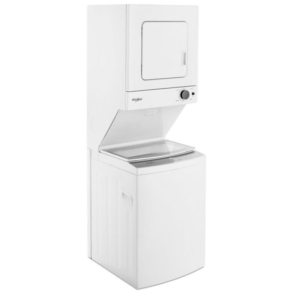 OPEN BOX Whirlpool® 1.8 cu.ft I.E.C. Electric Stacked Laundry Center 6 Wash cycles and AutoDry™ YWET4024HW
