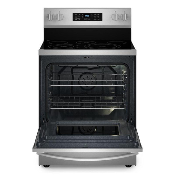OPEN BOX Whirlpool® 30-inch Energy Star Electric Range with Air Cooking Technology, No Preheat Air Fry and Air Baking and Self Clean YWFES5030RZ