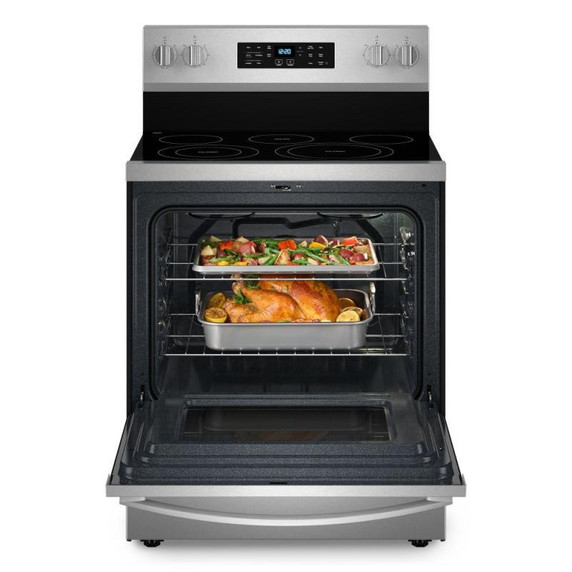 OPEN BOX Whirlpool® 30-inch Energy Star Electric Range with Air Cooking Technology, No Preheat Air Fry and Air Baking and Self Clean YWFES5030RZ