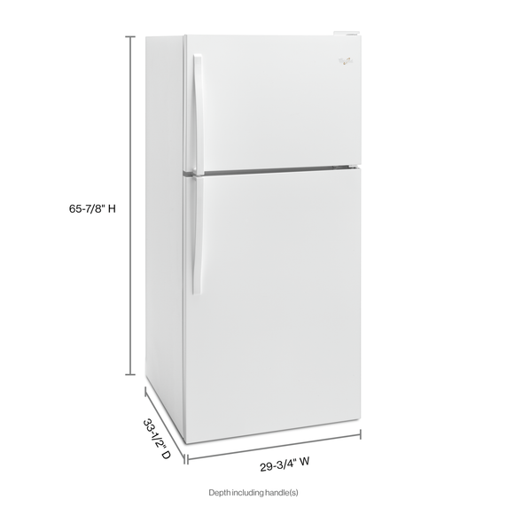OPEN BOX Whirlpool® 30" Wide Top-Freezer Refrigerator with Flexi-Slide™ Bin WRT318FZDW_VSA3135747