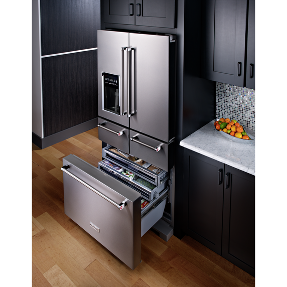 OPEN BOX 25.8 Cu. Ft. 36" Multi-Door Freestanding Refrigerator with Platinum Interior Design KRMF706ESS*