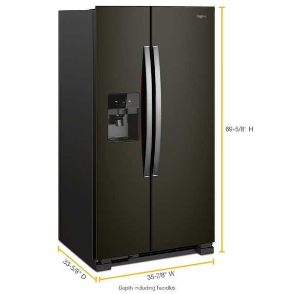 OPEN BOX 36-inch Wide Side-by-Side Refrigerator - 25 cu. ft. WRS325SDHV