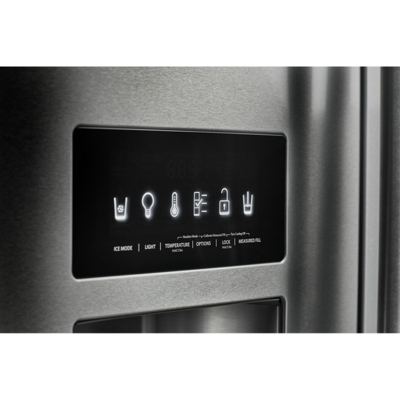 OPEN BOX 26.8 Cu. Ft. Standard-Depth French Door Refrigerator with Exterior Ice and Water Dispenser KRFF577KPS