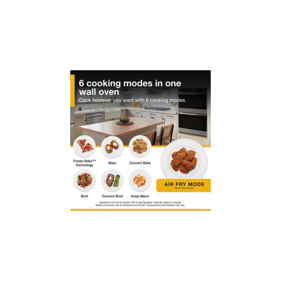 Whirlpool® 8.6 Total Cu. Ft. Double Wall Oven with Air Fry When Connected WOED5027LZ