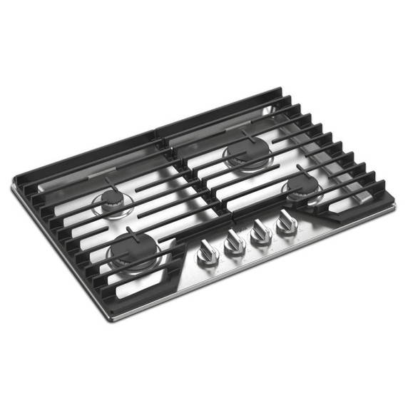 Whirlpool® 30-inch Gas Cooktop with EZ-2-Lift™ Hinged Cast-Iron Grates WCGK5030PS