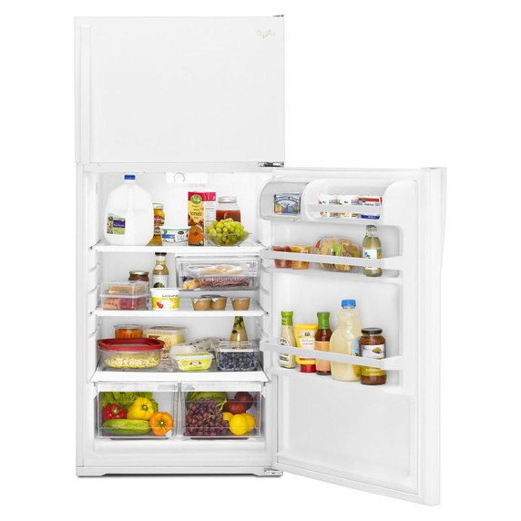 Whirlpool® 28-inches wide Top-Freezer Refrigerator with Optional Icemaker - 14 cu. ft. WRT314TFDW