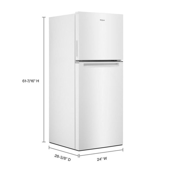 Whirlpool® 24-inch Wide Small Space Top-Freezer Refrigerator - 11.6 cu. ft. WRT312CZJW Whirlpool® 24-inch Wide Small Space Top-Freezer Refrigerator - 11.6 cu. ft. WRT312CZJW