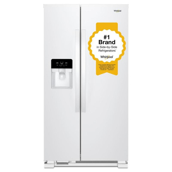 Whirlpool® 33-inch Wide Side-by-Side Refrigerator - 21 cu. ft. WRS321SDHW