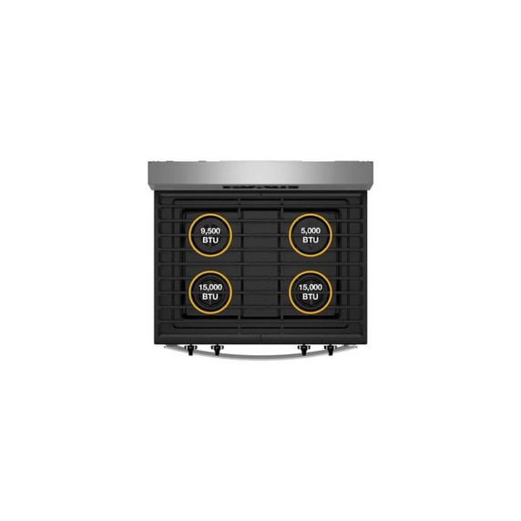 Whirlpool® 30-inch Self Clean Gas Range with No Preheat Mode WFGS3530RB