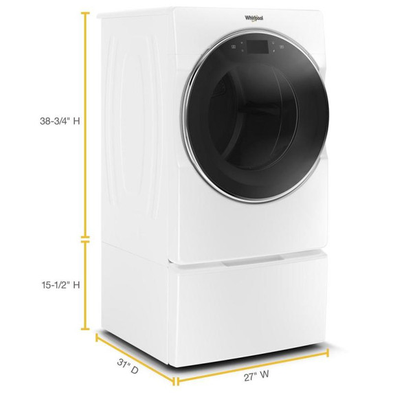 Whirlpool® 15.5" (39.4 cm) Pedestal for Front Load Washer and Dryer with Storage WFP2715HW