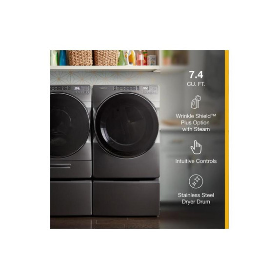 Whirlpool® 7.4 cu. ft. Front Load Gas Dryer with Steam Cycles WGD8620HC