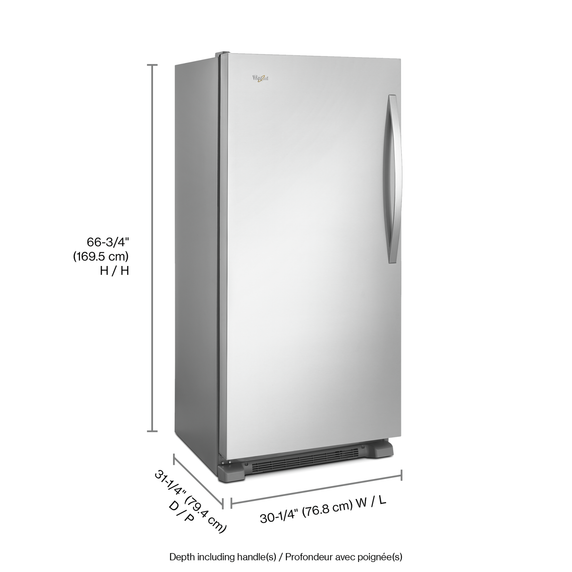 Whirlpool® 18 cu. ft. SideKicks™ All-Freezer with Fast Freeze WSZ57L18DM