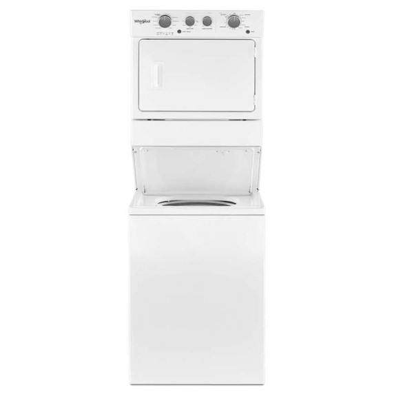 Whirlpool® 4.0 cu.ft I.E.C. Gas Stacked Laundry Center 9 Wash cycles and AutoDry™ WGT4027HW