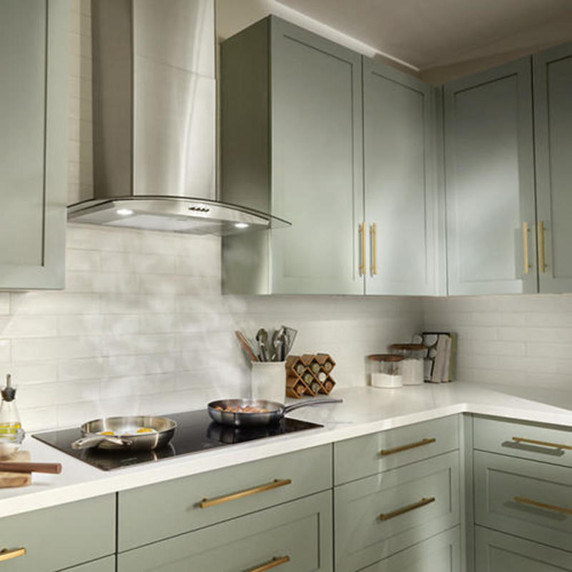 Whirlpool® 30" Curved Glass Wall Mount Range Hood WVW51UC0LS