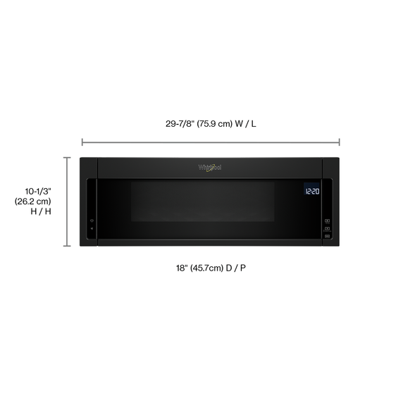 Whirlpool® 1.1 cu. ft. Low Profile Microwave Hood Combination YWML75011HB