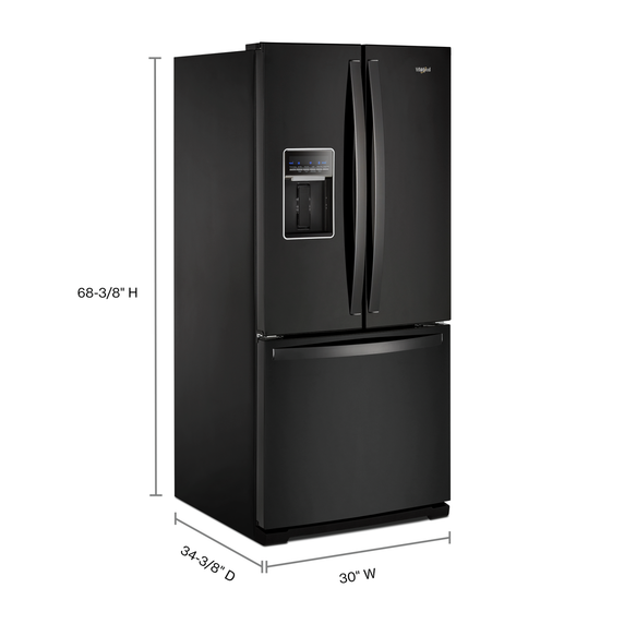 Whirlpool® 30-inch Wide French Door Refrigerator - 20 cu. ft. WRF560SEHB