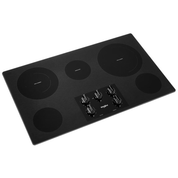 Whirlpool® 36-inch Electric Ceramic Glass Cooktop with Two Dual Radiant Elements WCE77US6HB