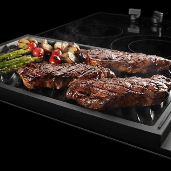 Maytag® 30-Inch Electric Cooktop with Reversible Grill and Griddle MEC8830HB