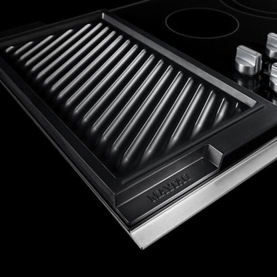 Maytag® 36-Inch Electric Cooktop with Reversible Grill and Griddle MEC8836HS