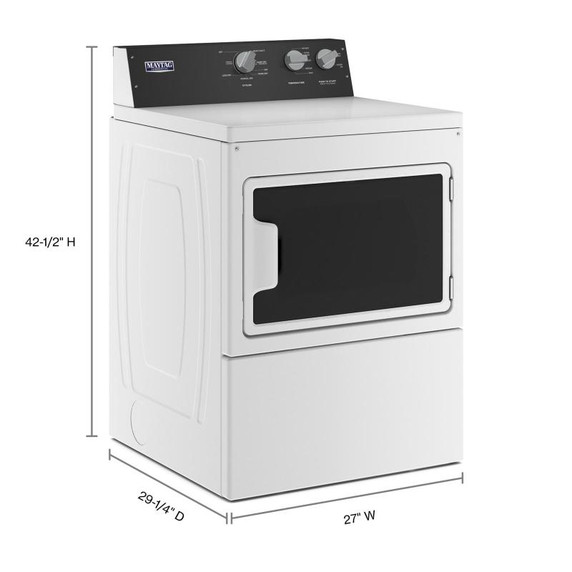 Maytag® Commercial-Grade Residential Dryer - 7.4 cu. ft. MGDP586KW Maytag® Commercial-Grade Residential Dryer - 7.4 cu. ft. MGDP586KW