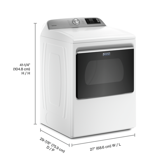 Maytag® Smart Top Load Electric Dryer with Extra Power Button - 7.4 cu. ft. YMED6230HW